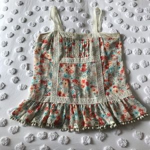 Adorable Print Pin Tuck Print Top